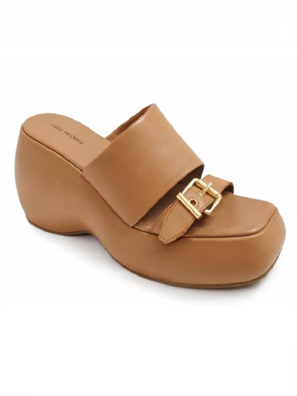 Free People Mila Wedge Slide Sandal In Vachetta